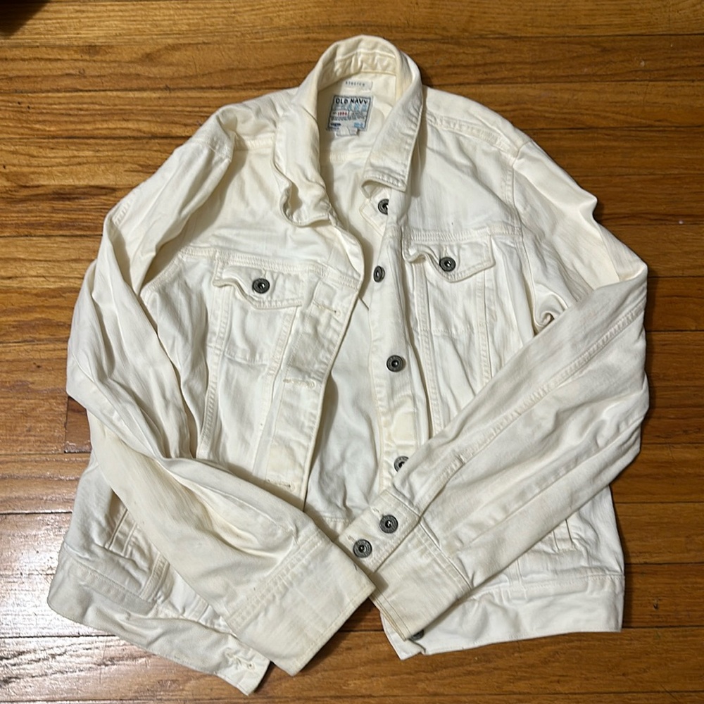 Old navy white denim jacket